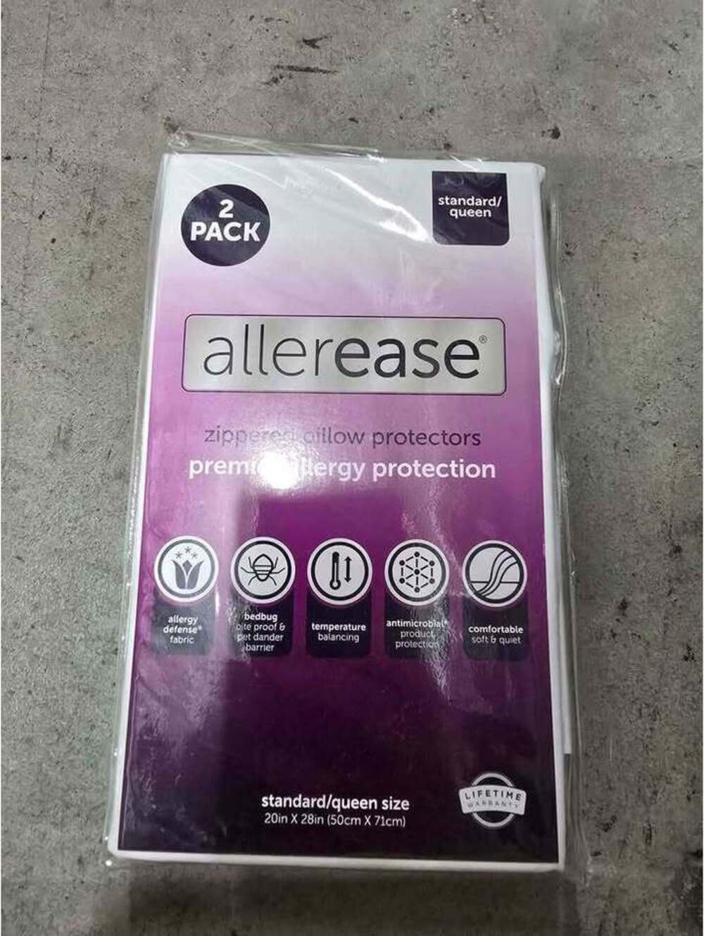 Allerease Queen Zippered Mattress Protector and 2-Pack Pillow Protectors and pad - Picture 6 of 9